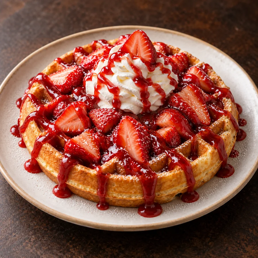 Premium Strawberry Waffle